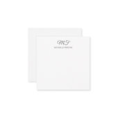 Berufliches Monogramm Schlicht Mitteilungskarte (Vorderseite/Rückseite Beispiel)