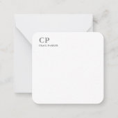 Berufliches Monogramm Schlicht Mitteilungskarte (Vorderseite)