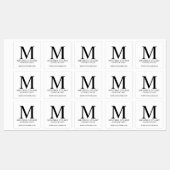 Berufliches Monogramm und Name-Geschäft Etiketten (Blatt)