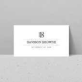 Berufliches Monogramm weiß Visitenkarte