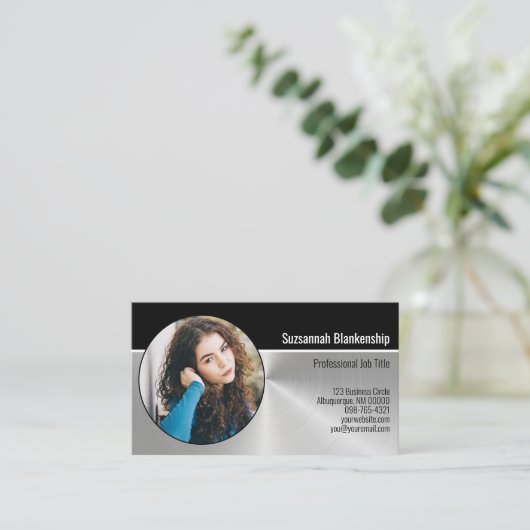 Berufliches Nanny Service Custom Oval Foto Visitenkarte (Stehend Vorderseite)