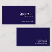 Berufliches Navy Blau und Weiß Visitenkarte (Vorne/Hinten)