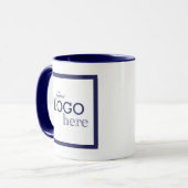 Berufliches Navy Blue Business Square Logo Tasse (Vorderseite Links)