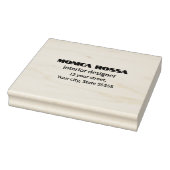 Berufliches Neonrosa Schwarz Gummistempel (Stempel)
