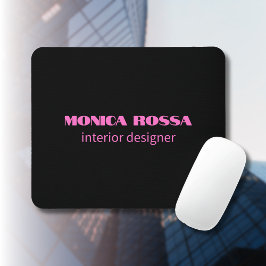 Berufliches Neonrosa Schwarz Mousepad