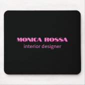 Berufliches Neonrosa Schwarz Mousepad (Vorne)