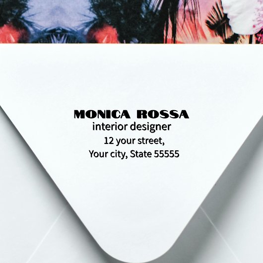 Berufliches Neonrosa Schwarz Permastempel