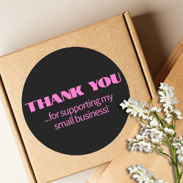 Berufliches Neonrosa Schwarz Runder Aufkleber