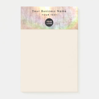Berufliches, neutrales Logo für Unternehmen 4x6 Post-it Klebezettel