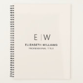 Berufliches neutrales Monogramm-Geschäft Planer (Vorderseite)