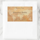 Berufliches Nostalgisches Altpapier Rechteckiger Aufkleber (Tasche)