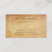 Berufliches Nostalgisches Altpapier Visitenkarte (Rückseite)