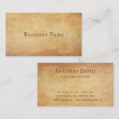 Berufliches Nostalgisches Altpapier Visitenkarte (Vorne/Hinten)