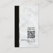 Berufliches Notar-Foto QR aus schwarzem und weißem Visitenkarte (Rückseite)