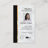 Berufliches Notar-Foto QR aus schwarzem und weißem Visitenkarte (Vorderseite)