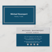 Berufliches Notar-Öffentlichkeits-blaues Grau Visitenkarte (Vorne/Hinten)