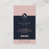 Berufliches Notar Public Monogram-Foto Visitenkarte (Rückseite)