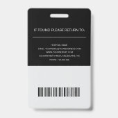 Berufliches Nurse-ID-Abzeichen Ausweis (Rückseite)