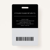 Berufliches Nurse-ID-Abzeichen Ausweis (Rückseite)