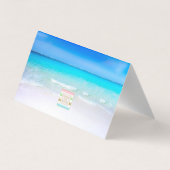 Berufliches Ocean Blue Aqua-Logo Visitenkarten (Rückseite)