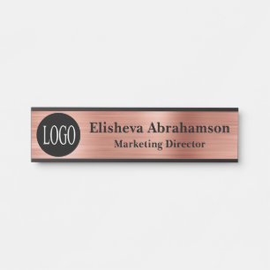 Berufliches Office-Türsignieren signiert Rose Gold Türschild