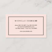 Berufliches Optometrier in Rosa Visitenkarte (Rückseite)