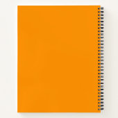 Berufliches Orange Monogram Erstgeschäft Notizblock (Rückseite)