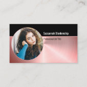 Berufliches Oval-Foto für persönliche Sicherheit Visitenkarte (Vorderseite)