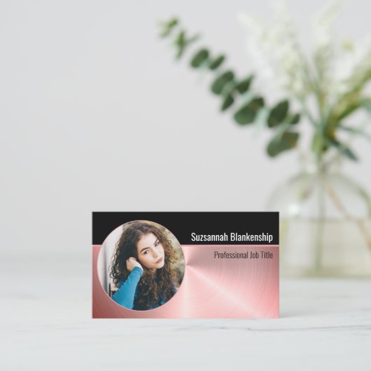 Berufliches Oval-Foto für persönliche Sicherheit Visitenkarte (Stehend Vorderseite)