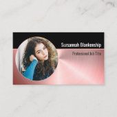 Berufliches Oval-Foto für persönliche Sicherheit Visitenkarte (Vorderseite)