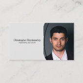 Berufliches Oval-Foto für persönliche Sicherheit Visitenkarte (Vorderseite)