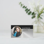 Berufliches Oval-Foto für persönliche Sicherheit Visitenkarte (Stehend Vorderseite)