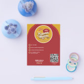 Berufliches Peanut Butter Logo und QR Code Rot Flyer (Einzeln)