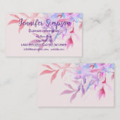 Berufliches Personal Moderne Natur Leaf Visitenkarte (Vorne/Hinten)