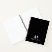 Berufliches Personalisiertes Monogramm und Name Notizblock (Innenseite)
