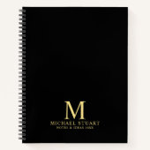 Berufliches Personalisiertes Monogramm und Name Notizblock (Vorderseite)