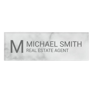 Berufliches Personalisiertes Monogramm und Name-Ta Namenschild