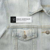 Berufliches Personalisiertes Monogramm und Name-Ta Namensschild (Beispiel)