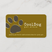 Berufliches Pet Store. Cooler Hund Visitenkarte (Vorderseite)