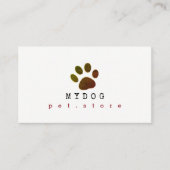 Berufliches Pet Store. Tiere Visitenkarte (Vorderseite)