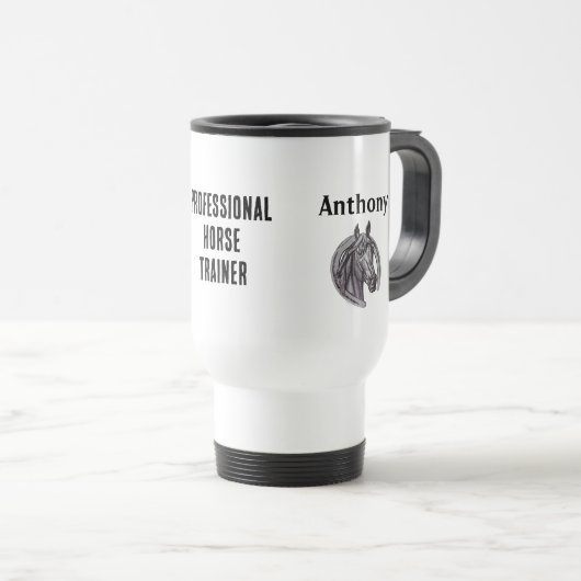 Berufliches Pferdeausbilder - Pferdezucht Reisebecher (VorderseiteRechts)