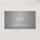 Berufliches PferdeEquine Modernes Silber Visitenkarte (Rückseite)