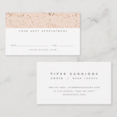 Berufliches Pfirsichfarben und Goldpfirsiche Terminkarte (Vorne/Hinten)