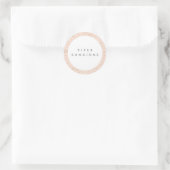 Berufliches Pfirsichfarben und  Rosa Runder Aufkleber (Tasche)