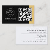 Berufliches QR-Anwesen-Logo Modern Visitenkarte (Vorne/Hinten)