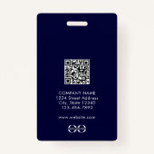 Berufliches QR Code Abzeichen für Mitarbeiter Ausweis (Rückseite)