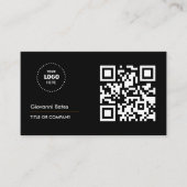 Berufliches QR-Code-Business-Logo Visitenkarte (Vorderseite)