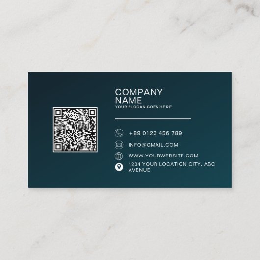 Berufliches QR-Code-Business-Logo Visitenkarte (Rückseite)