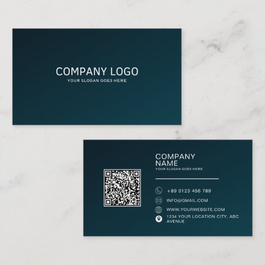 Berufliches QR-Code-Business-Logo Visitenkarte (Vorne/Hinten)