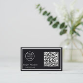 Berufliches QR-Code-Firmenlogo Visitenkarte (Stehend Vorderseite)